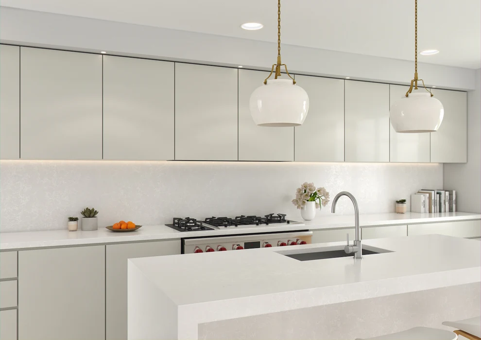 Blat de bucatarie QUARTZ 2123 PERLA WHITE