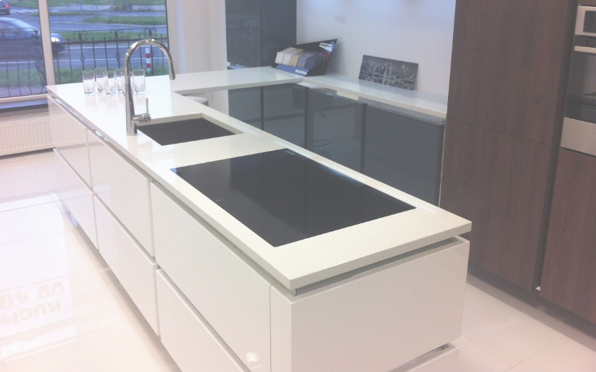Blat de bucatarie QUARTZ BRILLANT WHITE