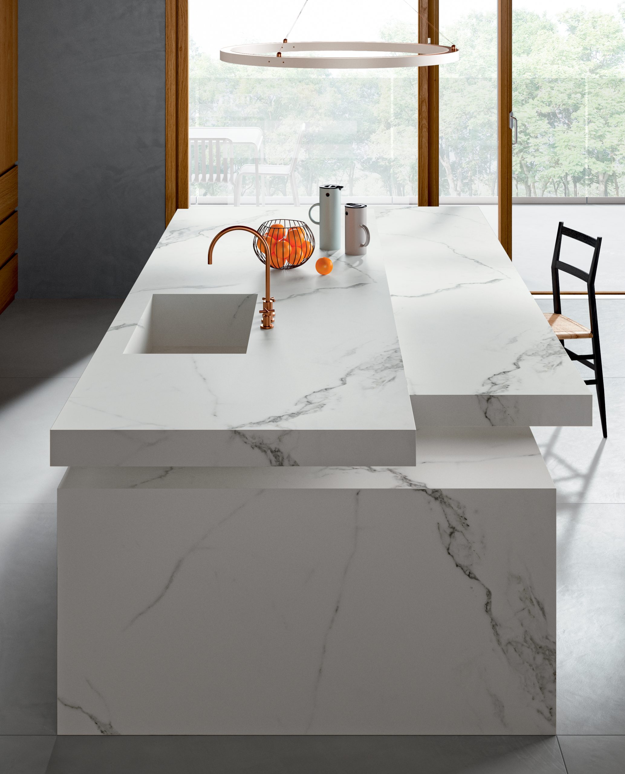 Blat de bucatarie CERAMICA CALACATTA WHITE