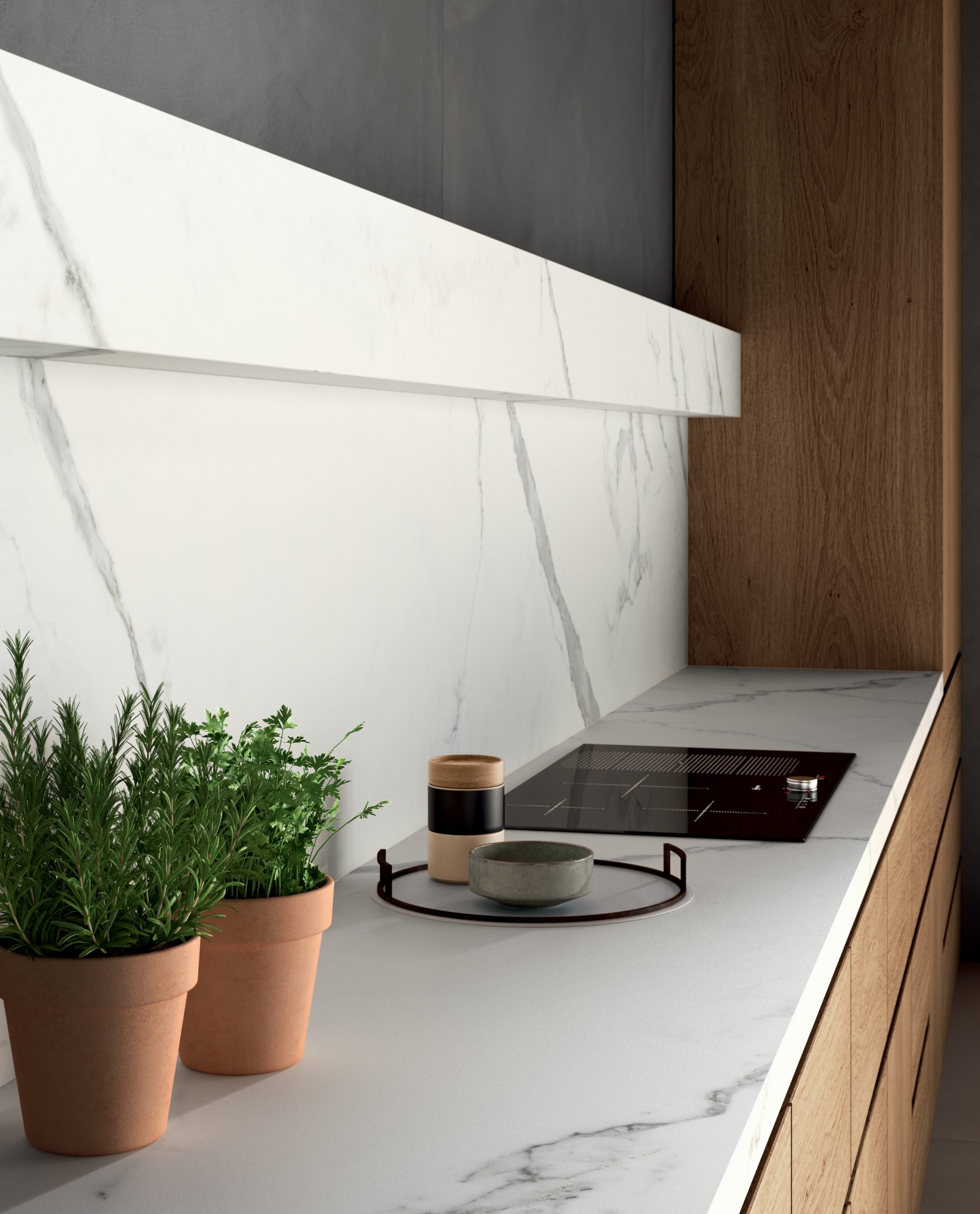 Blat de bucatarie CERAMICA CALACATTA WHITE