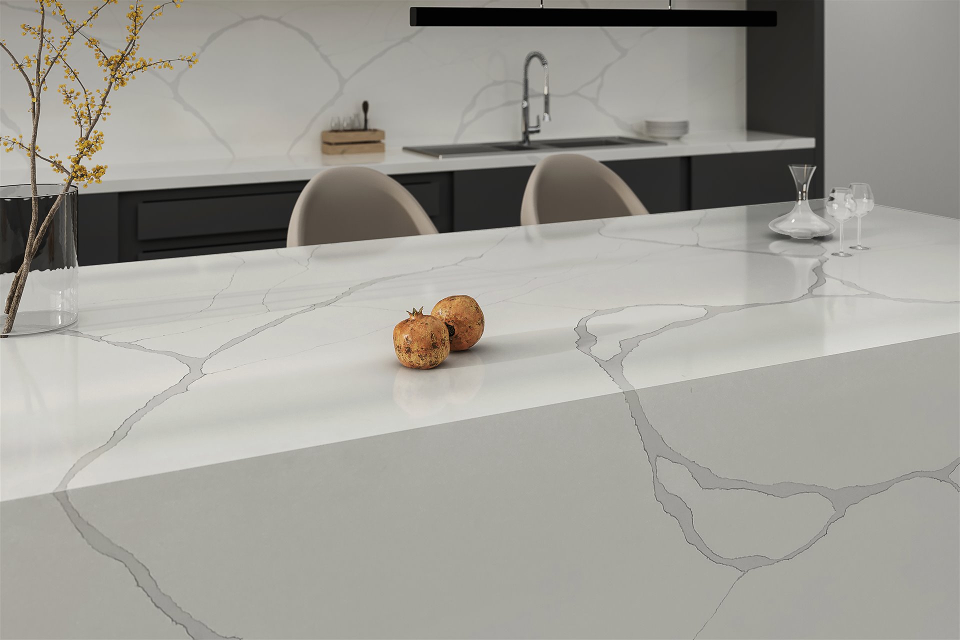 Blat de bucatarie QUARTZ 7134 CALACATTA ALDEON