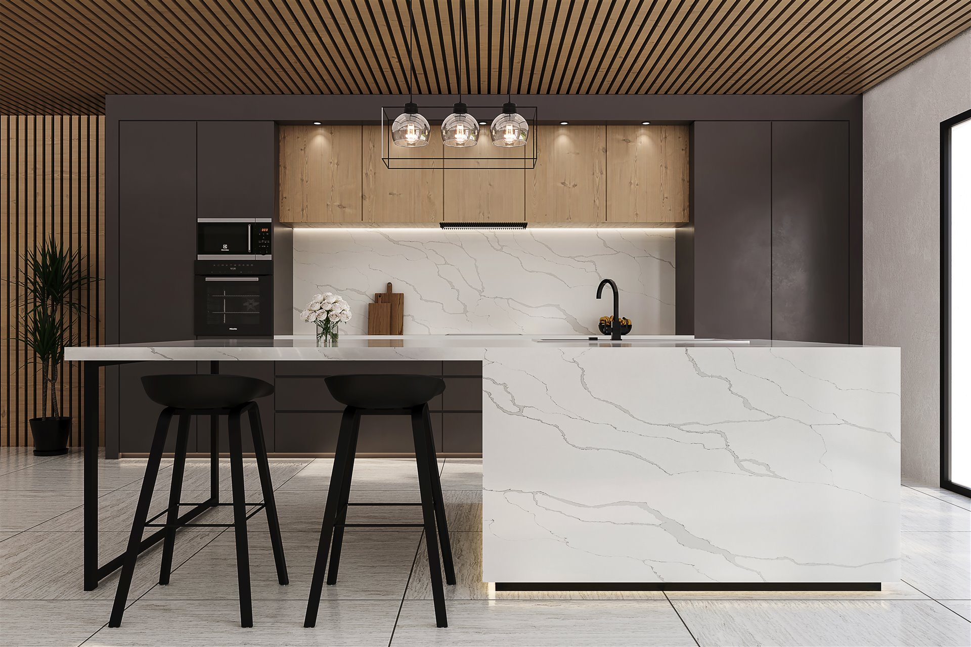 Blat de bucatarie QUARTZ 7352 CALACATTA CIARA