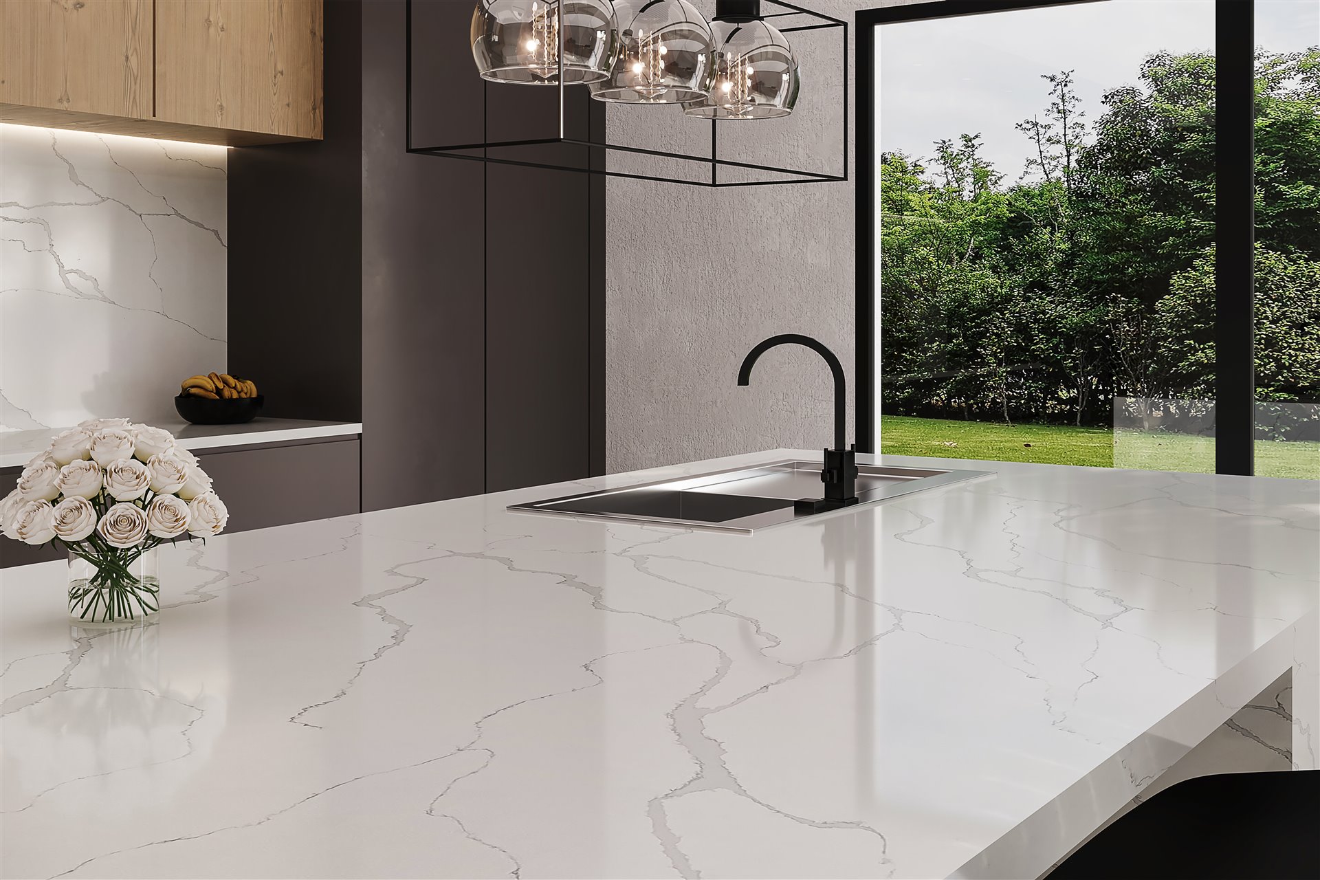 Blat de bucatarie QUARTZ 7352 CALACATTA CIARA