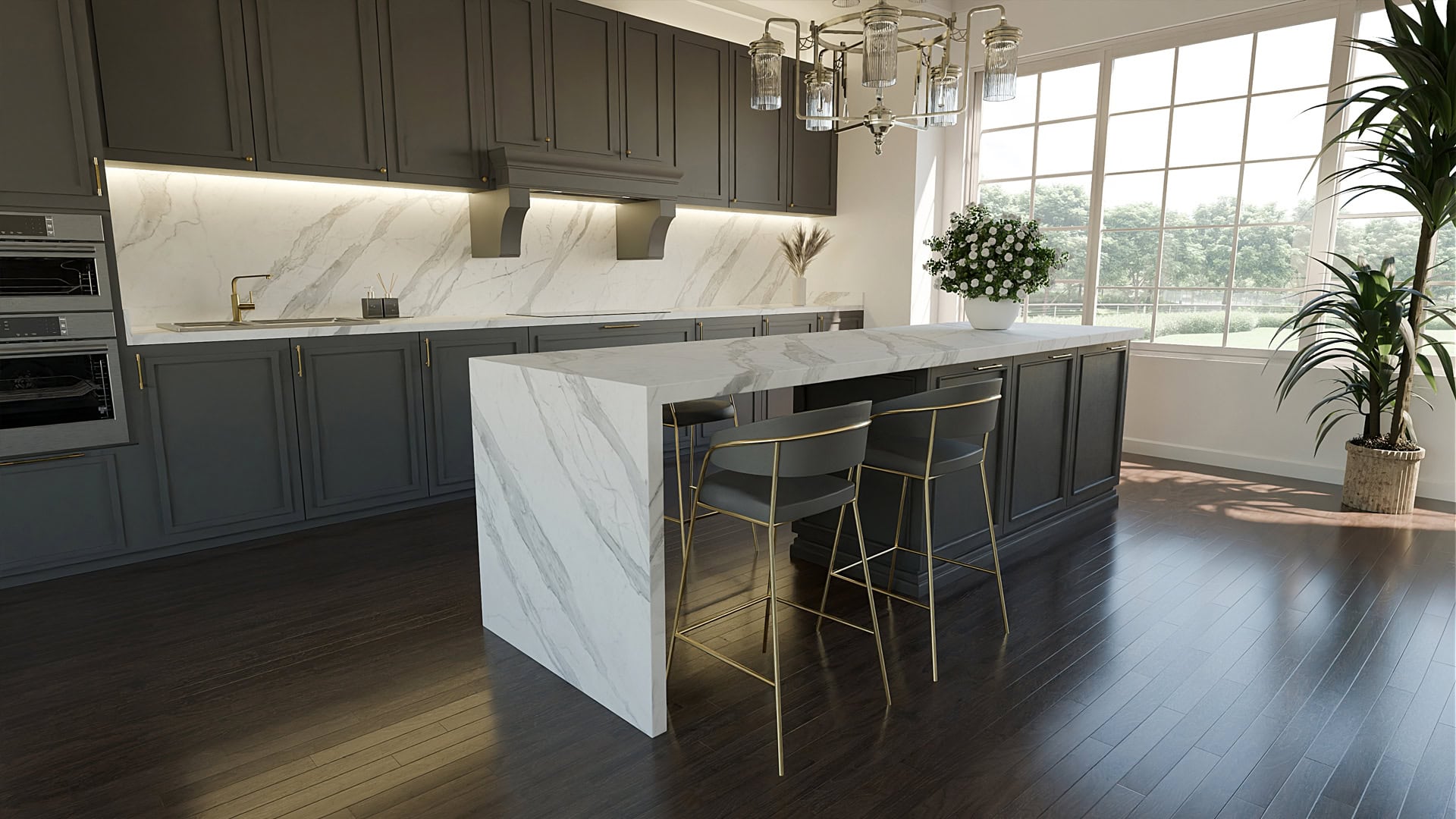 Blat de bucatarie QUARTZ 2087 CALACATTA TIKAL