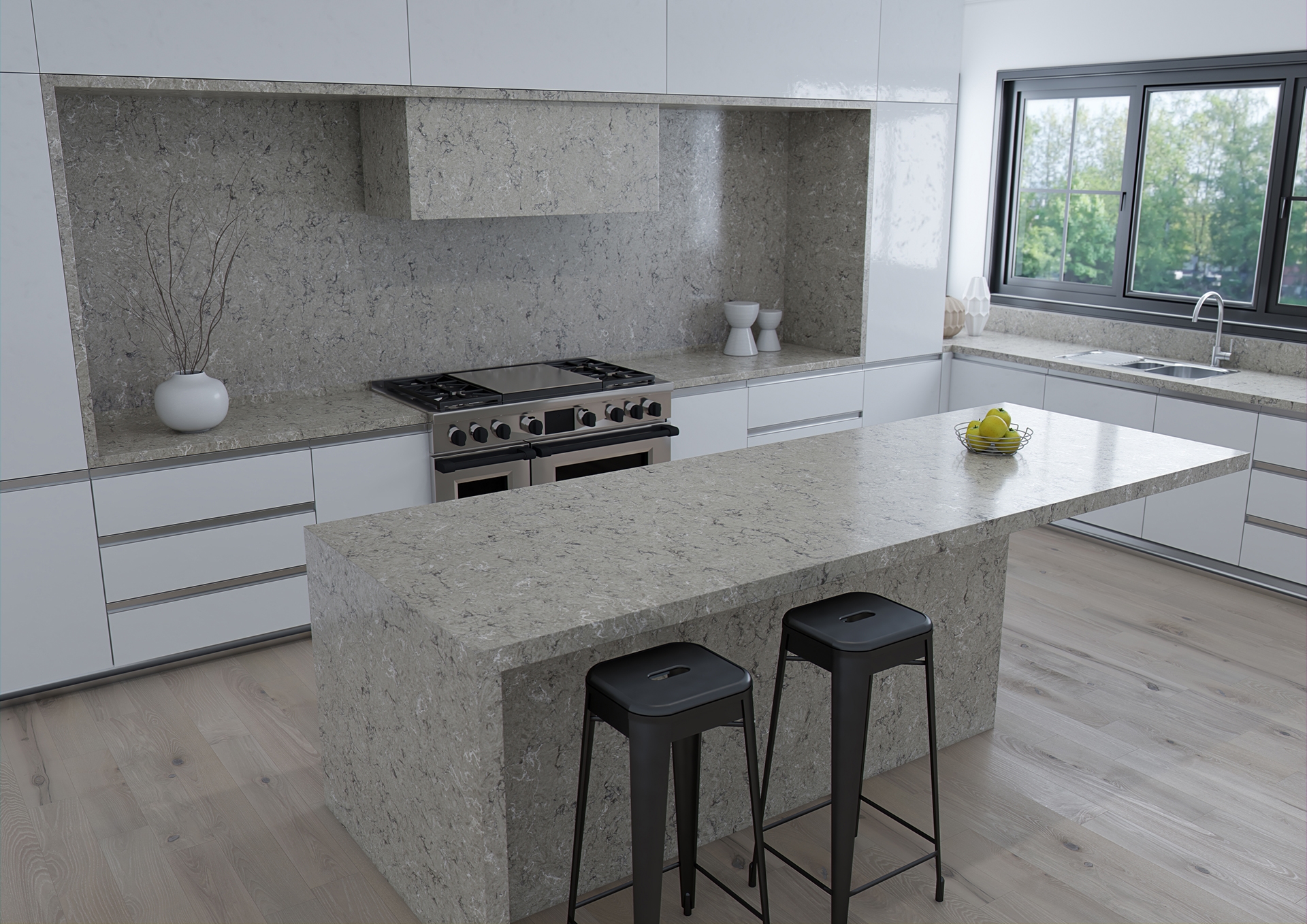 Blat de bucatarie QUARTZ 4535 TERRE GREY
