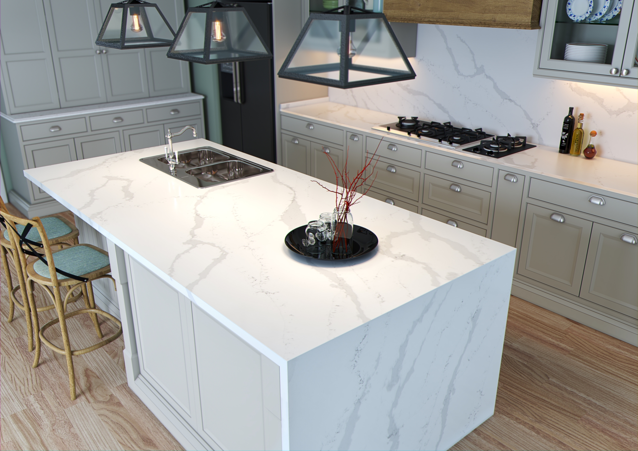 Blat de bucatarie QUARTZ 2219 CALACATTA VENEZIA
